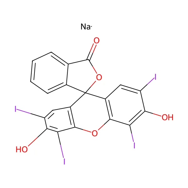 Eritrosin molekül yapısı — CAS 16423-68-0