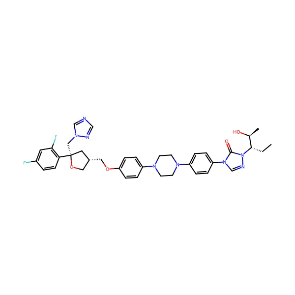 Posakonazol molekül yapısı — CAS 171228-49-2