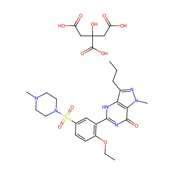 Sildenafil sitrat molekül yapısı — CAS 171599-83-0