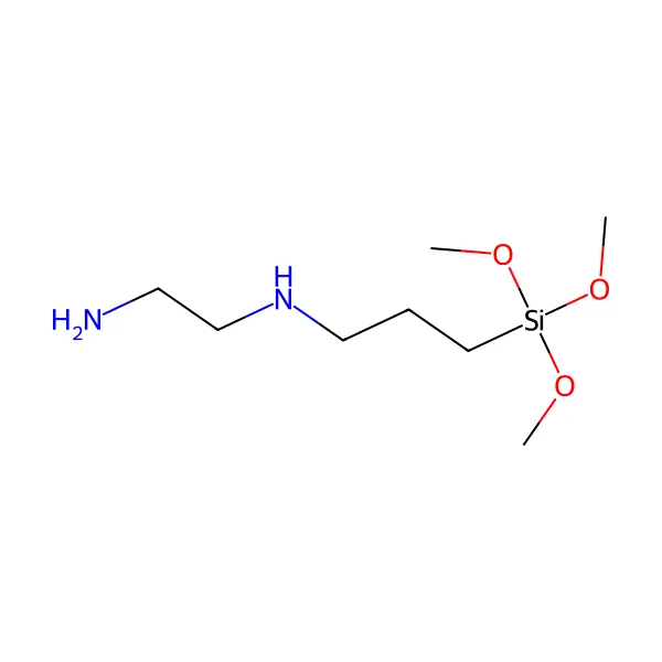 (trimetoksisililpropil)etilendiamin molekül yapısı — CAS 1760-24-3
