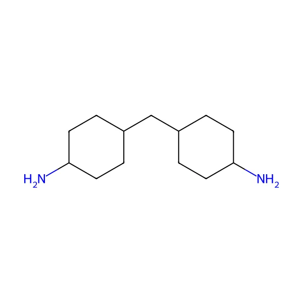 4,4'-metilenbis(sikloheksilamin) molekül yapısı — CAS 1761-71-3