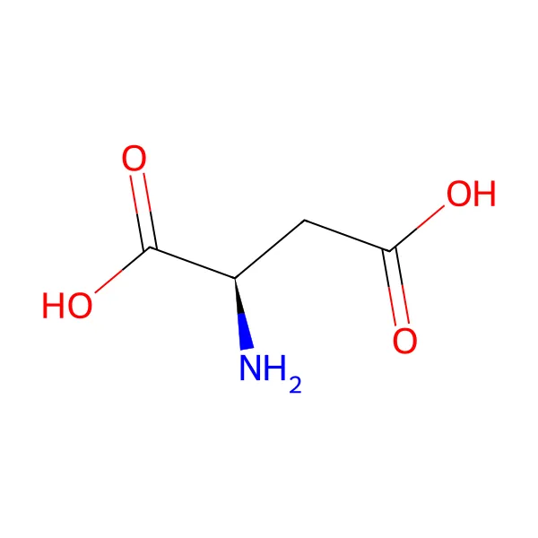D-aspartik asit molekül yapısı — CAS 1783-96-6