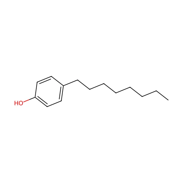 4-Oktilfenol molekül yapısı — CAS 1806-26-4