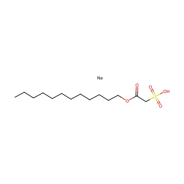 Sodyum lauril sülfoasetat molekül yapısı — CAS 1847-58-1