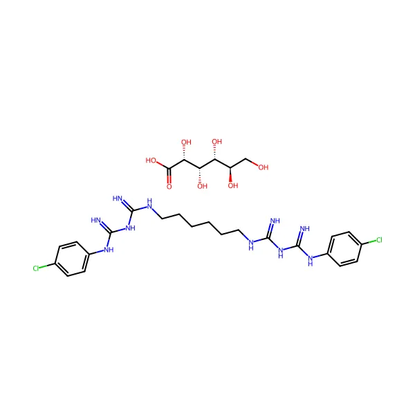 Klorheksidin glukonat molekül yapısı — CAS 18472-51-0