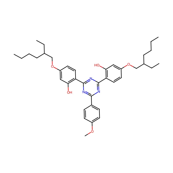 Bemotrizinol molekül yapısı — CAS 187393-00-6