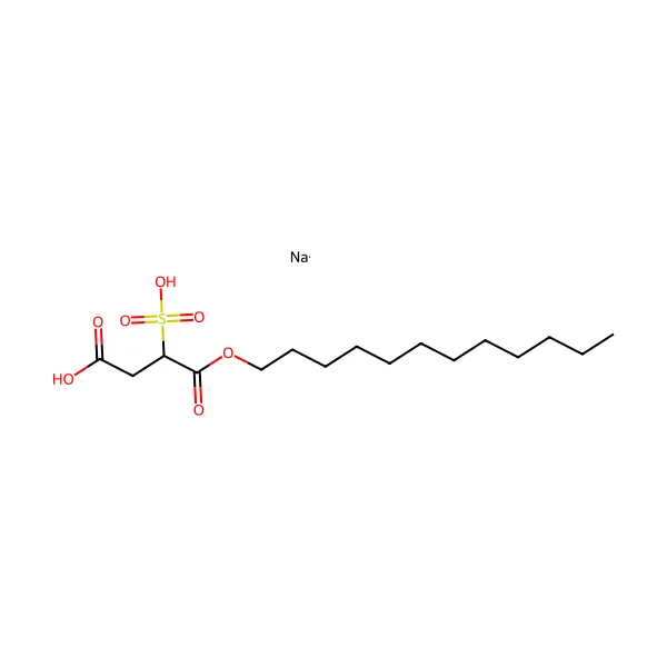 Disodyum 1-dodekil sülfosüksinat molekül yapısı — CAS 19040-44-9