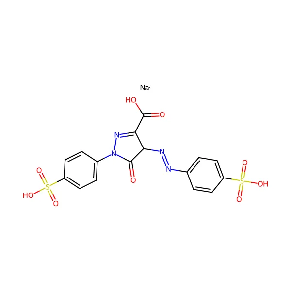 Tartrazin molekül yapısı — CAS 1934-21-0