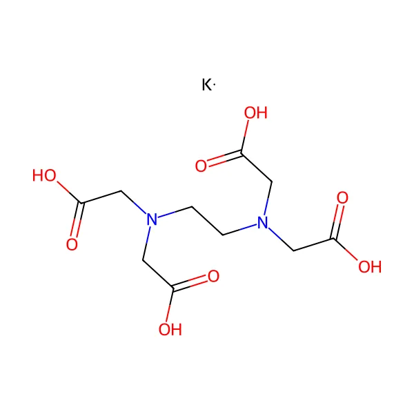 Dipotasyum EDTA molekül yapısı — CAS 2001-94-7