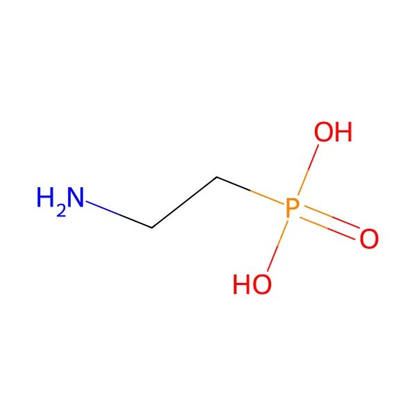 2-Aminoetilfosfonik asit molekül yapısı — CAS 2041-14-7