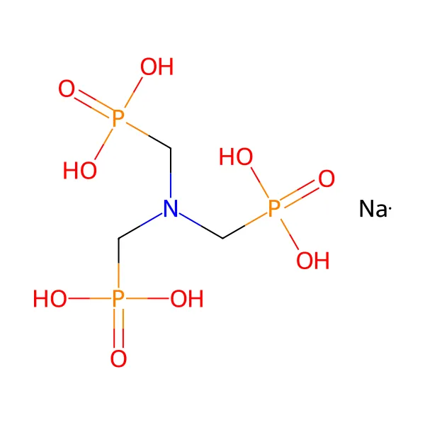 Sodyum aminotris(metilenfosfanat) molekül yapısı — CAS 20592-85-2