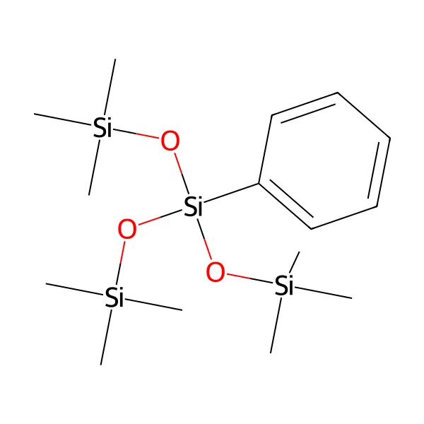 Feniltris(trimetilsiloksi)silan molekül yapısı — CAS 2116-84-9