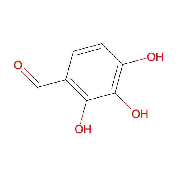 2,3,4-Trihidroksibenzaldehit molekül yapısı — CAS 2144-08-3