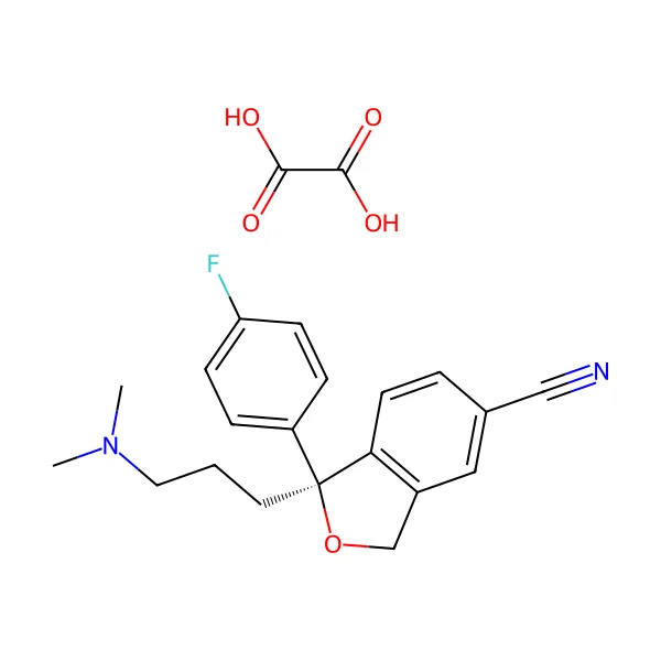 Escitalopram Oksalat molekül yapısı — CAS 219861-08-2