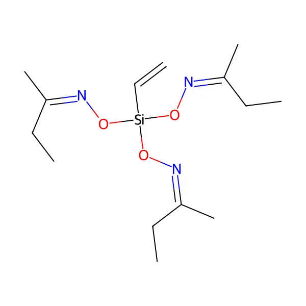 Viniltris(metiletilketoksim)silan molekül yapısı — CAS 2224-33-1