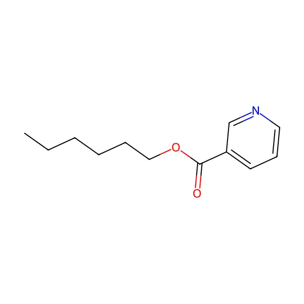 Heksil nikotinat molekül yapısı — CAS 23597-82-2