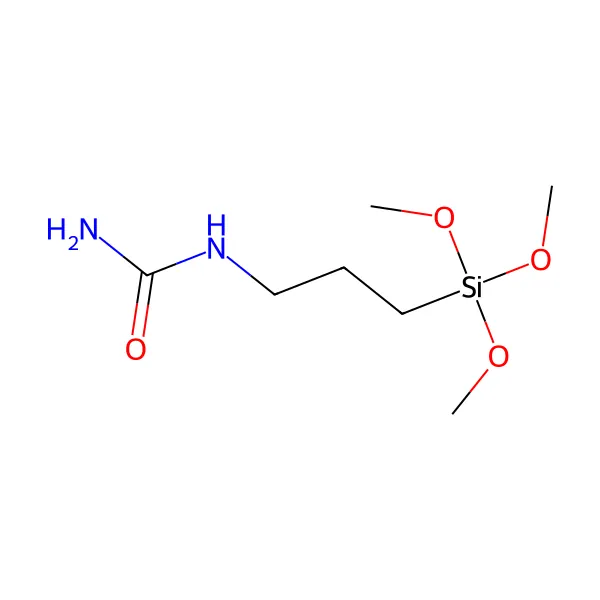 3-Üreidopropiltrimetoksisilan molekül yapısı — CAS 23843-64-3