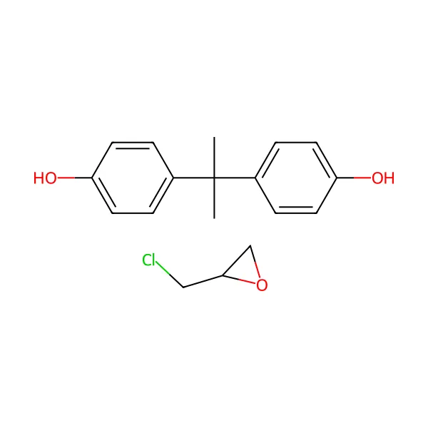 Bisfenol a epoksi reçine molekül yapısı — CAS 25068-38-6