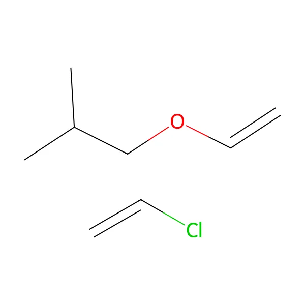 Poli(vinil klorür-ko-izobutil vinil eter) molekül yapısı — CAS 25154-85-2