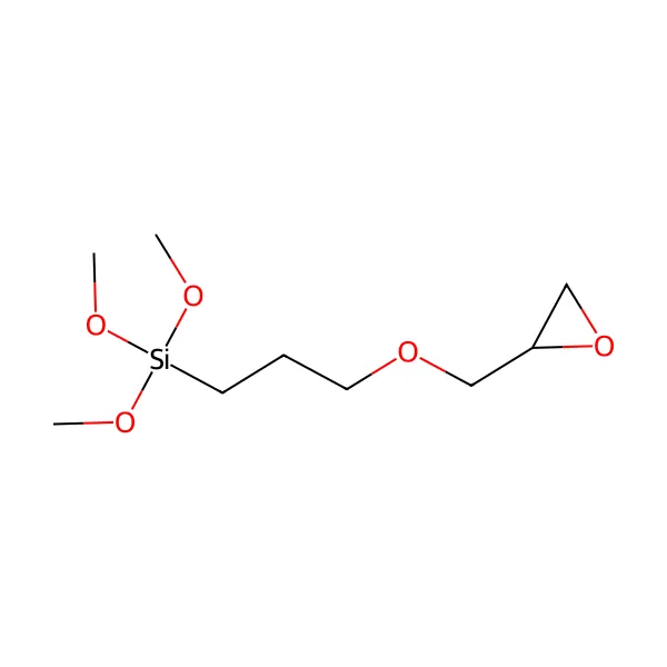 Glisidoksipropiltrimetoksisilan molekül yapısı — CAS 2530-83-8