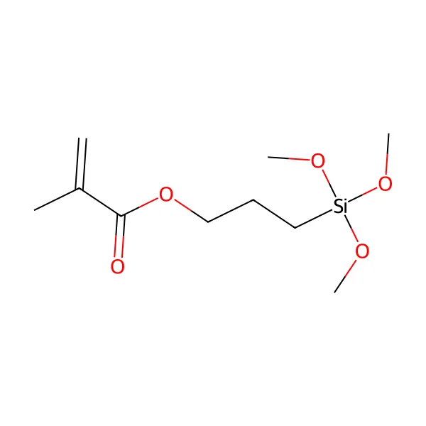 3-(trimetoksisilil)propil metakrilat molekül yapısı — CAS 2530-85-0