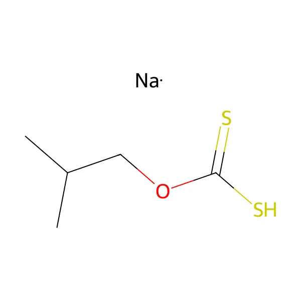 Sodyum izobutil ksantat molekül yapısı — CAS 25306-75-6