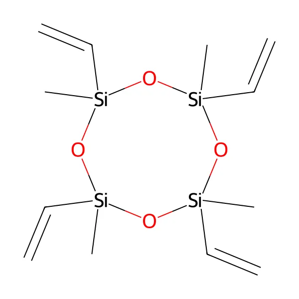 1,3,5,7-Tetrametil-1,3,5,7-tetravinilsiklotetrasiloksan molekül yapısı — CAS 2554-06-5