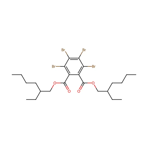Bis(2-etilheksil) tetrabromoftalat molekül yapısı — CAS 26040-51-7