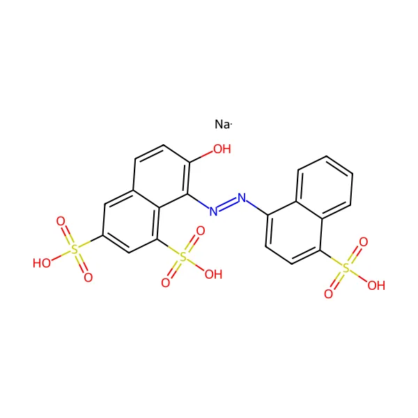 Ponceau 4R molekül yapısı — CAS 2611-82-7