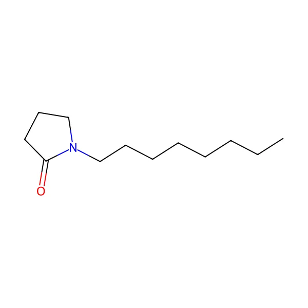 N-oktil pirolidon molekül yapısı — CAS 2687-94-7