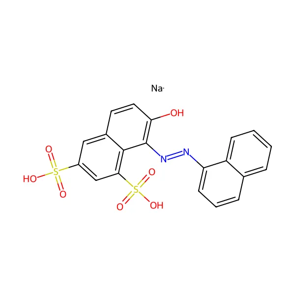 Kristal Ponceau 6R molekül yapısı — CAS 2766-77-0
