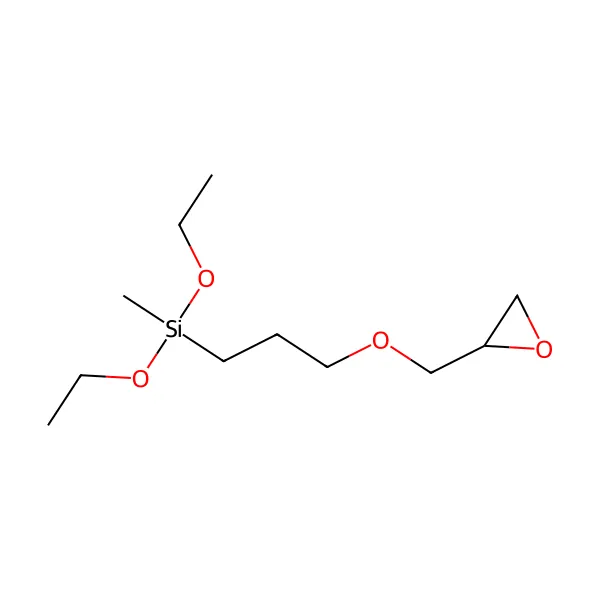 Glisidoksipropilmetildietoksisilan molekül yapısı — CAS 2897-60-1