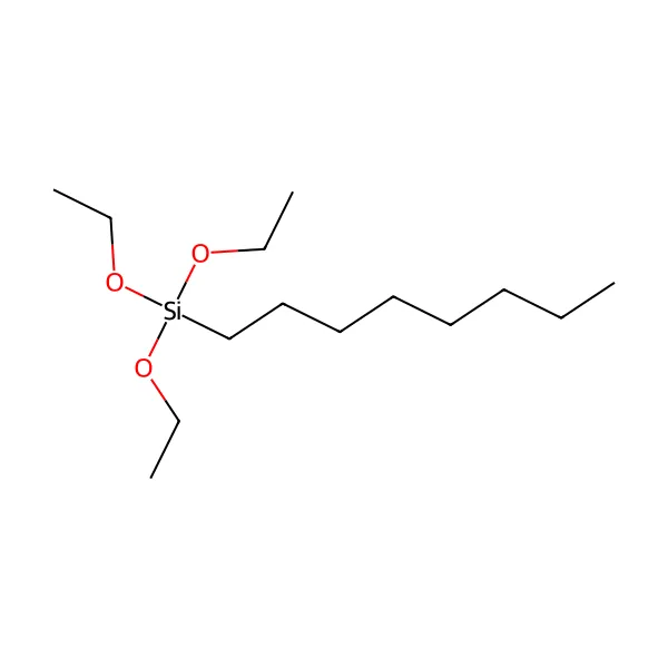 Oktiltrietoksisilan molekül yapısı — CAS 2943-75-1