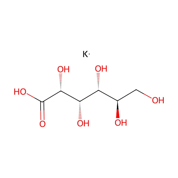 Potasyum glukonat molekül yapısı — CAS 299-27-4