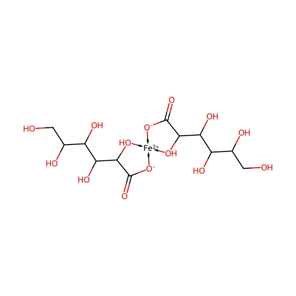 Demir glukonat molekül yapısı — CAS 299-29-6