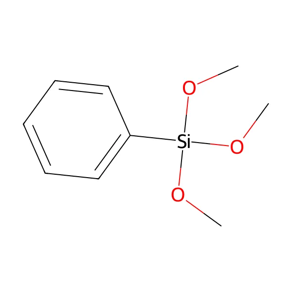 Feniltrimetoksisilan molekül yapısı — CAS 2996-92-1
