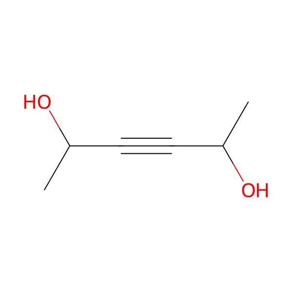 3-heksin-2,5-diol molekül yapısı — CAS 3031-66-1