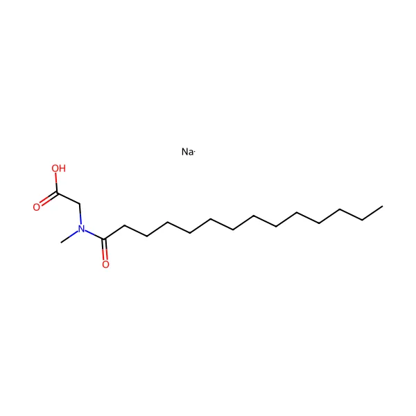 Sodyum miristoil sarkosinat molekül yapısı — CAS 30364-51-3