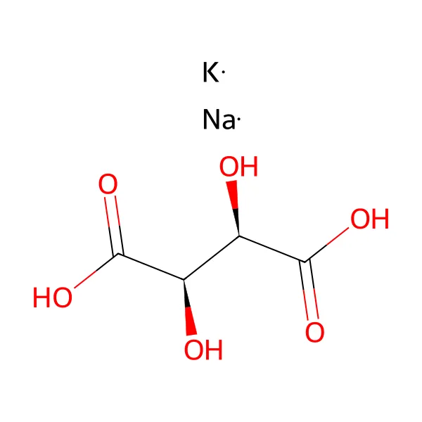 Potasyum sodyum tartarat molekül yapısı — CAS 304-59-6
