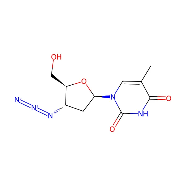 Zidovudin molekül yapısı — CAS 30516-87-1