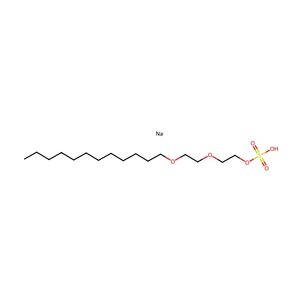 Sodyum lauret-2 sülfat molekül yapısı — CAS 3088-31-1