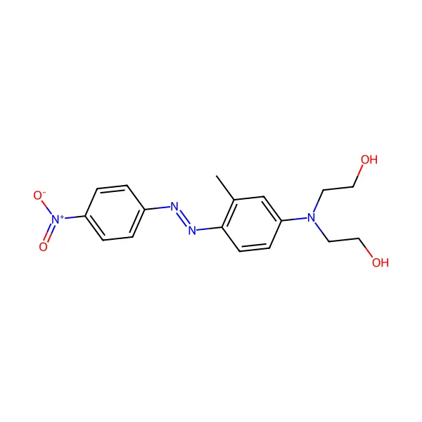 Dispers kırmızı 17 molekül yapısı — CAS 3179-89-3