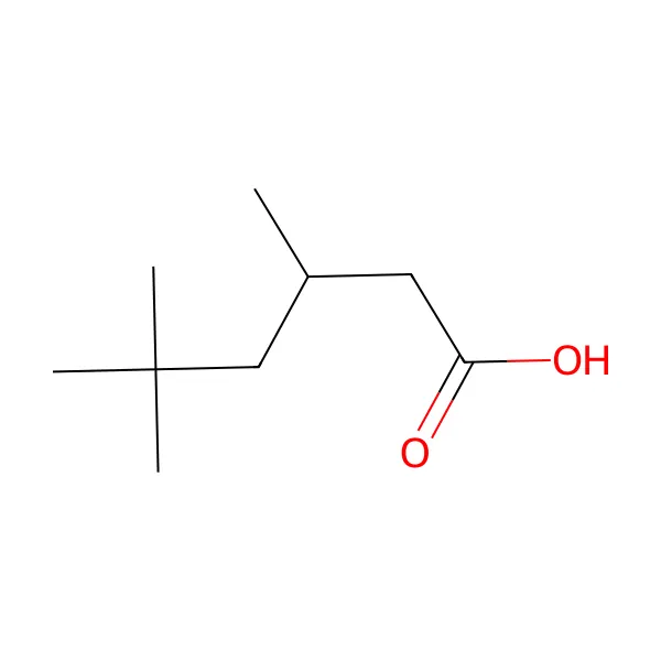 3,5,5-Trimetilhekzanoik asit molekül yapısı — CAS 3302-10-1