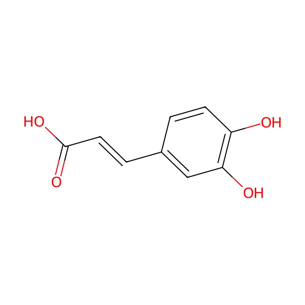 Kafeik asit molekül yapısı — CAS 331-39-5