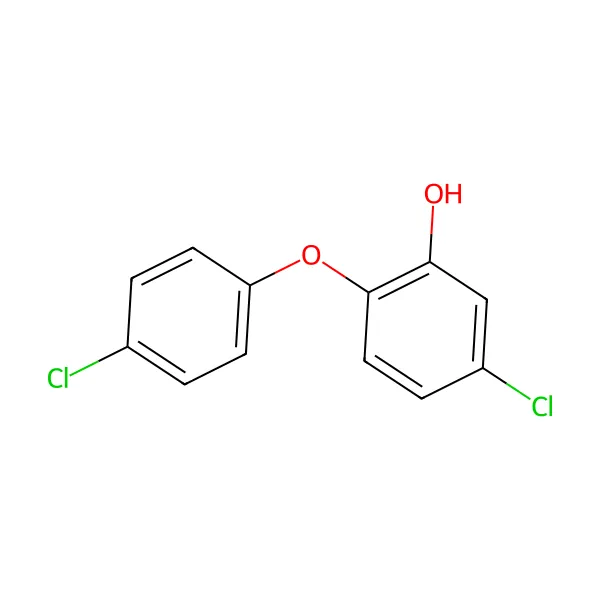 Hidroksidiklorodifenil eter molekül yapısı — CAS 3380-30-1