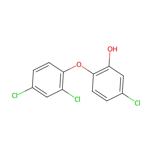 Triklosan molekül yapısı — CAS 3380-34-5