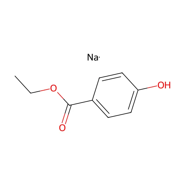 Sodyum etilparaben molekül yapısı — CAS 35285-68-8