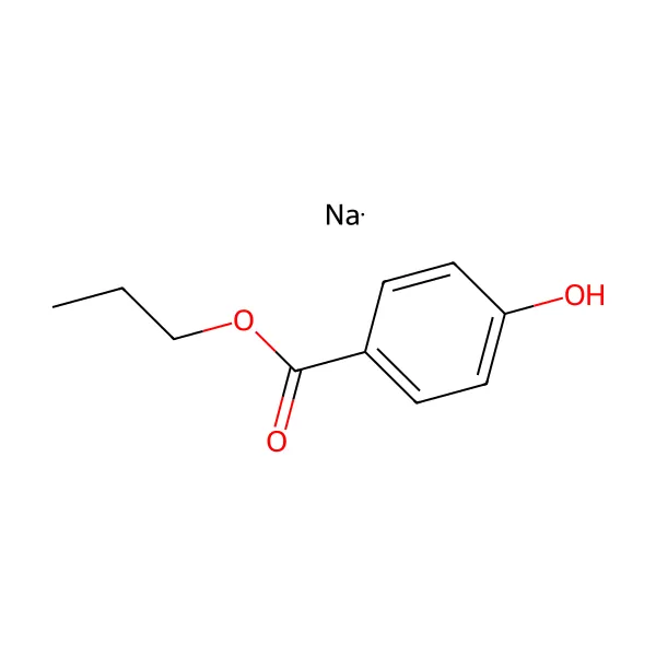 Sodyum propilparaben molekül yapısı — CAS 35285-69-9