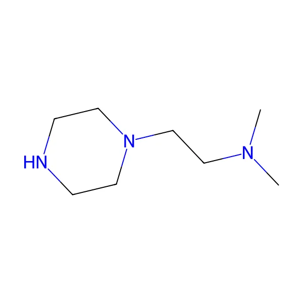 1-(2-Dimetilaminoetil)piperazin molekül yapısı — CAS 3644-18-6