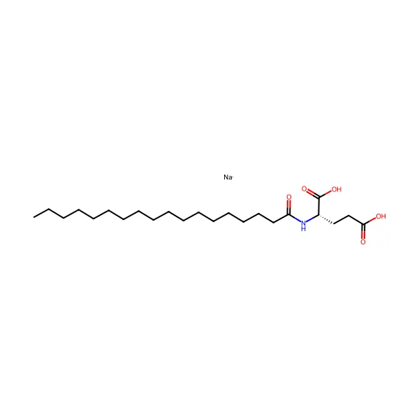 Sodyum stearoil glutamat molekül yapısı — CAS 38517-23-6